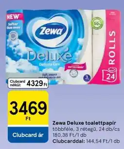 Tesco Zewa Deluxe toalettpapír ajánlat