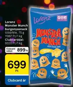 Tesco Lorenz Monster Munch burgonyasnack ajánlat