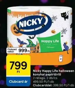Tesco Nicky Happy Life halloween konyhai papírtörlő ajánlat