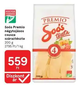 Tesco Soós Premio négytojásos csusza száraztészta ajánlat