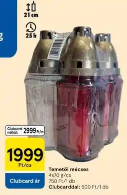 Tesco Temetői mécses ajánlat