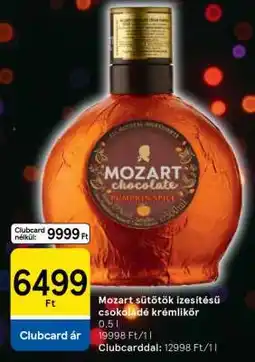 Tesco Mozart sütőtök ízesítésű csokoládé krémlikőr ajánlat