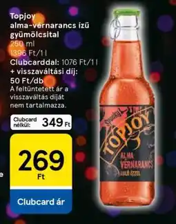 Tesco Topjoy alma-vérnarancs ízű gyümölcsital ajánlat