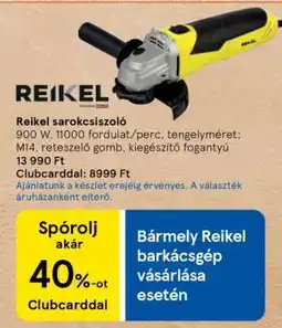 Tesco Reikel sarokcsiszoló ajánlat