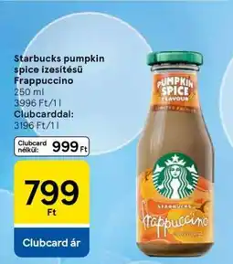 Tesco Starbucks pumpkin spice ízesítésű Frappuccino ajánlat