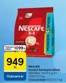 Tesco Nescafé instant kávéspecialitás ajánlat