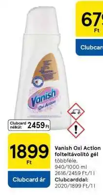 Tesco Vanish Oxi Action folteltávolító gél ajánlat