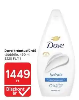 Tesco DOVE Krémtusfürdő ajánlat