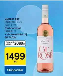 Tesco Günzer bor ajánlat