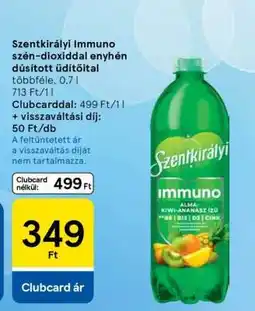 Tesco Szentkirályi Immuno szén-dioxiddal enyhén dúsított üdítőital ajánlat