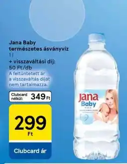 Tesco Jana Baby természetes ásványvíz ajánlat