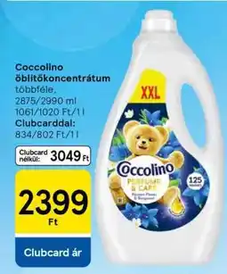 Tesco Coccolino öblítőkoncentrátum ajánlat