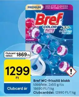 Tesco Bref WC-frissítő blokk ajánlat