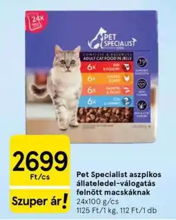 Tesco Pet Specialist aszpikos állateledel–válogatás felnőtt macskáknak ajánlat