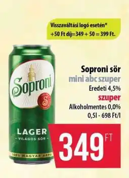 Coop Soproni sör ajánlat