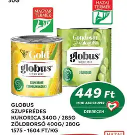 Coop Globus Szuperédes Kukorica / Zöldborsó ajánlat