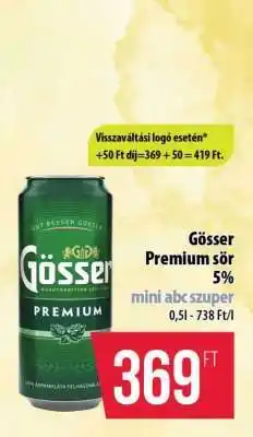 Coop Gösser Premium sör 5% ajánlat