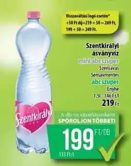 Coop SZENTKIRÁLYI Ásványvíz ajánlat