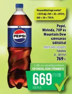 Coop Pepsi, Mirinda, 7UP és Mountain Dew szénsavas üdítőital ajánlat
