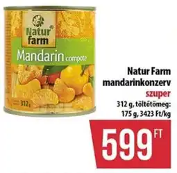 Coop Natur Farm mandarinkonzerv ajánlat