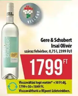 Coop Gere Schubert Irsai Olivér ajánlat