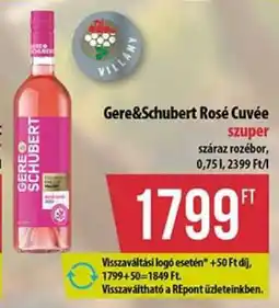 Coop Gere&Schubert Rosé Cuvée ajánlat
