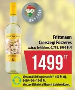 Coop Frittmann Cserszegi Fűszeres ajánlat