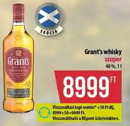 Coop Grant's whisky ajánlat