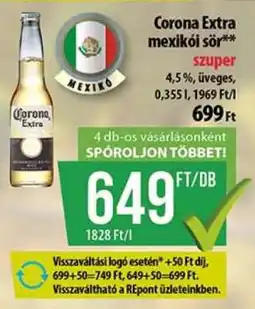 Coop Corona Extra mexikói sör ajánlat