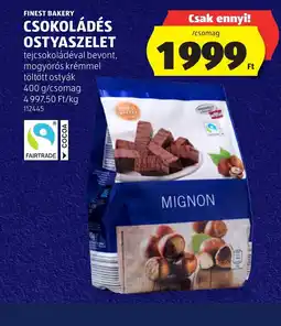 ALDI Finest Bakery csokoládés ostyaszelet ajánlat