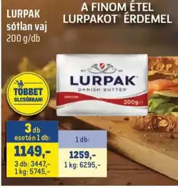 Metro Lurpak sótlan vaj ajánlat