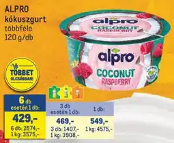 Metro alpro kókuszgurt ajánlat