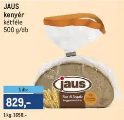 Metro Jaus kenyér ajánlat