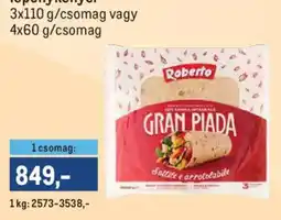 Metro roberto gran piada ajánlat