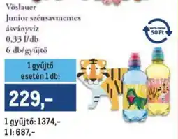 Metro Vöslauer junior szénsavmentes ásványvíz ajánlat