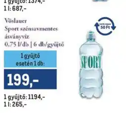 Metro Vöslauer sport szénsavmentes ásványvíz ajánlat