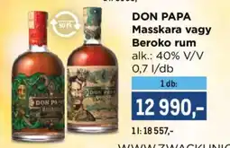 Metro Don Papa Masskara vagy Beroko rum ajánlat
