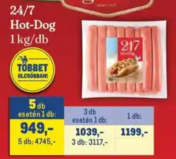 Metro 24/7 hot-dog ajánlat