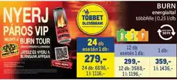 Metro Burn energiailtal ajánlat