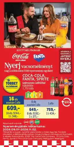 Metro Coca-Cola Fanta Sprite szénsavas üdítőital ajánlat