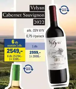 Metro Vylyan Cabernet Sauvignon 2022 ajánlat