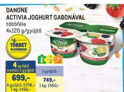 Metro DANONE ACTIVIA JOGHURT GABONÁVAL ajánlat