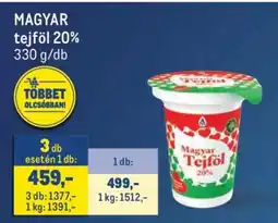 Metro Magyar tejföl 20% ajánlat