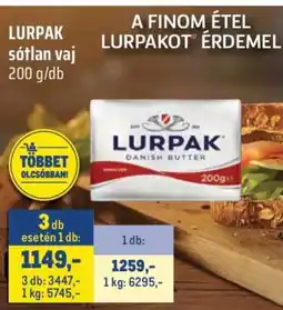 Metro LURPAK sótlan vaj ajánlat