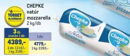 Metro CHEPKE natúr mozzarella ajánlat