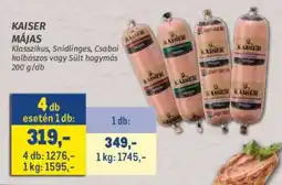 Metro KAISER Májas ajánlat