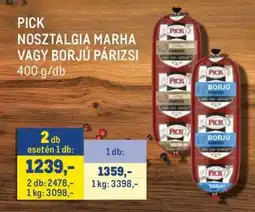 Metro PICK NOSZTALGIA MARHA VAGY BORJÚ PÁRIZSI ajánlat