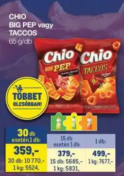 Metro Chio Big Pep vagy Taccos ajánlat