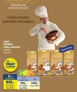 Metro Lindt Premium táblás csokoládé ajánlat