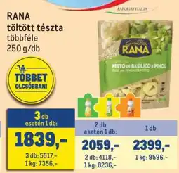 Metro Rana töltött tészta ajánlat